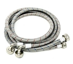 2-Pack Premium Stainless Steel Washing Machine Hoses 6 Feet,
