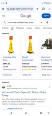 Hurricone Cordless Floor Dryer Dolly Without Safety Cone Hur6000