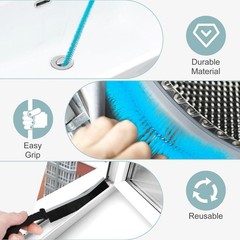 JUNTIANZE 5 Pcs Dryer Vent Cleaner kit,Refrigerator Coil Cleaning Blue
