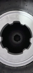 Roller Brush Blue 45 in Length Black Housing 6 Notch Drive Gray