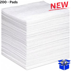 200 – Oil Clean Up Spill Absorbent Pads Contractor Grade Polypropylene
