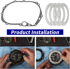 Clutch Kit & Friction Steel Plates with Heavy Duty Gasket & Springs for Kawasaki