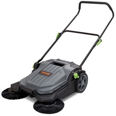 VEVOR Walk-behind Hand Push Floor Sweeper 25.6″ Width 5 Gallon Waste Container
