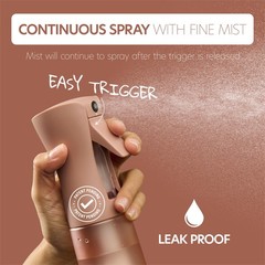 10 OZ Continuous Spray Bottles – Ultra Fine Mist 10 Ounces, Terra Cotta
