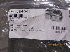 10 QTY Twist Seal Plugs 3/8″ FPT x M22 M, 3600 PSI Brass 7.8 GPM 4000 PSI