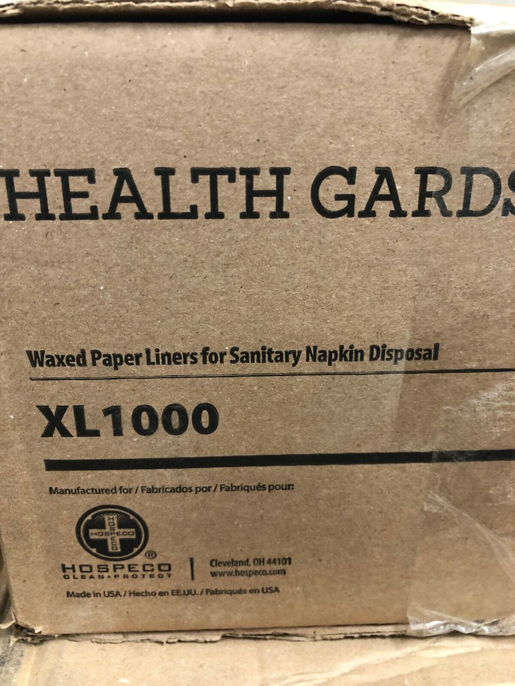 100x Bags XL1000 HEALTH GARDS Kraft Waxed sanitary napkin Tampon disposal sacks