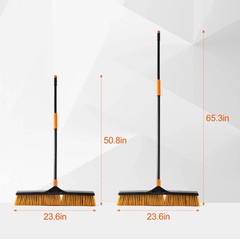 CLEANHOME 24″ Push Broom Heavy Duty In/Outdoor Commercial Broom Brush for Floor
