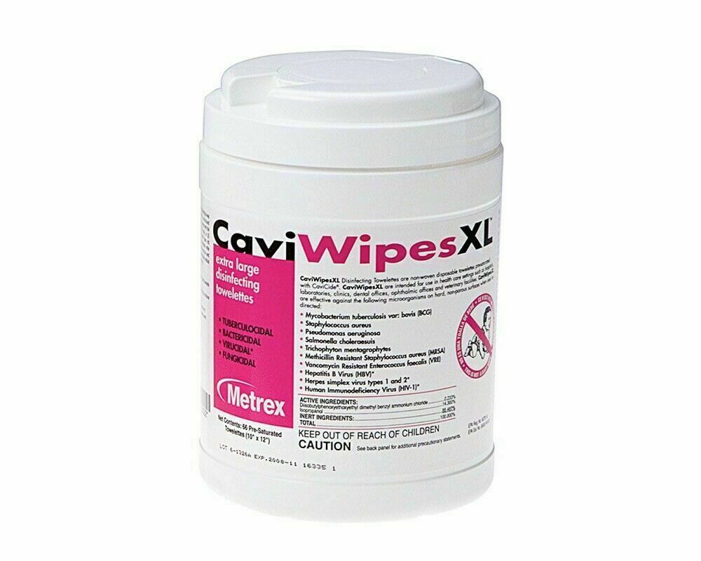 *1-Pack* Metrex CaviWipesXL Germicidal Disinfectant Wipe 9″x12″ X-Large 13-1150
