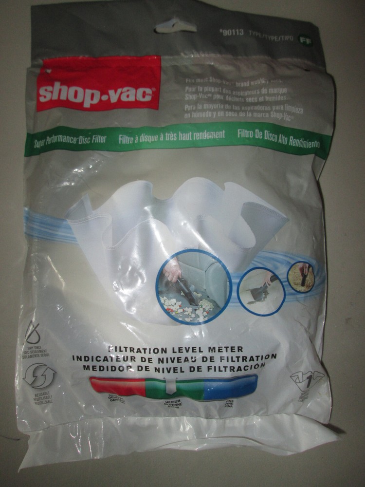 Shop Vac Super Performance Filter for Wet/Dry Vacs. Type FF/Model #90113