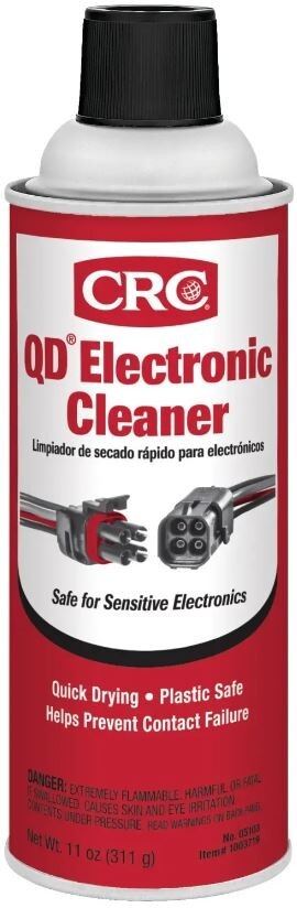 CRC 05103 Electronic Cleaner, 11 OZ Aerosol Can, Safe For Sensitive Electronics