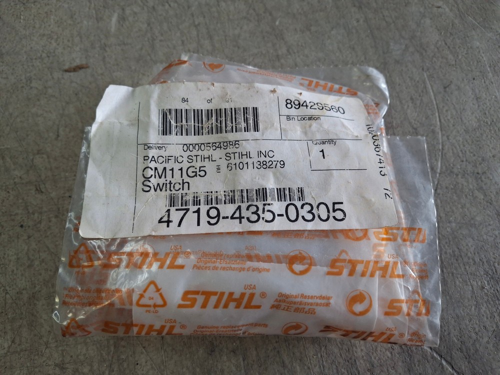 New Genuine Stihl Switch for RE 102, 104, 106 K Pressure Washers – 4719 435 0305