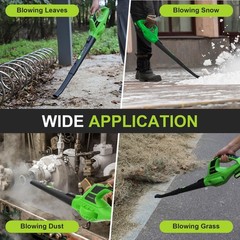 Leaf Blower Cordless, 20V Handheld Electric Leaf Blower with 2.0Ah Battery an…