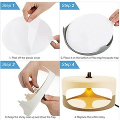 Flea Trap Refill Discs 7.1 Inch Replacement Glue Boards for Most Models White