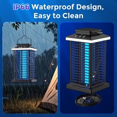 Garuted Bug Zapper Outdoor Mosquito Zapper 3 In 1 Rechargeable Bug Zapper