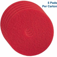 Genuine Joe 20″ Red Buffing Floor Pad – 5/carton – Fiber – Red (gjo-90420)