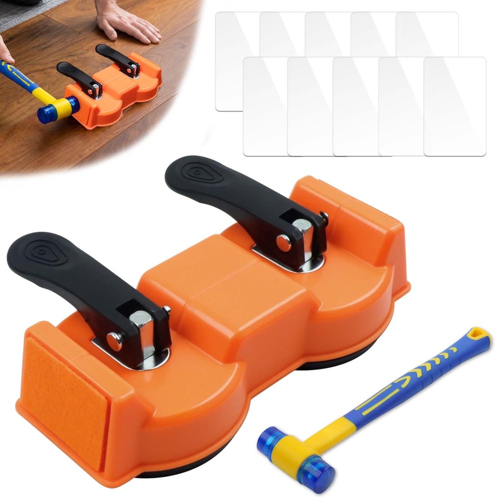 Floor Gap Fixer Tool with Dual Vacuum Suction Cups,Tool to Fix Orange