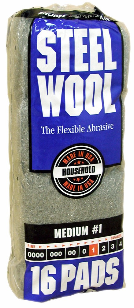 HOMAX STEEL WOOL #1 MEDIUM 1 BAG (16PADS) BRAND NEW