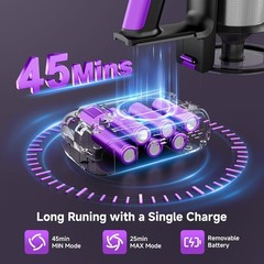 Honki Cordless Vacuum Cleaner 500W/40Kpa Vacuum Cleaners For Home Stick Vacuum