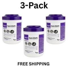 Super Sani-Cloth Germicidal Wipes Disinfecting Large 160ct – 3 Pack – Exp. 01/28