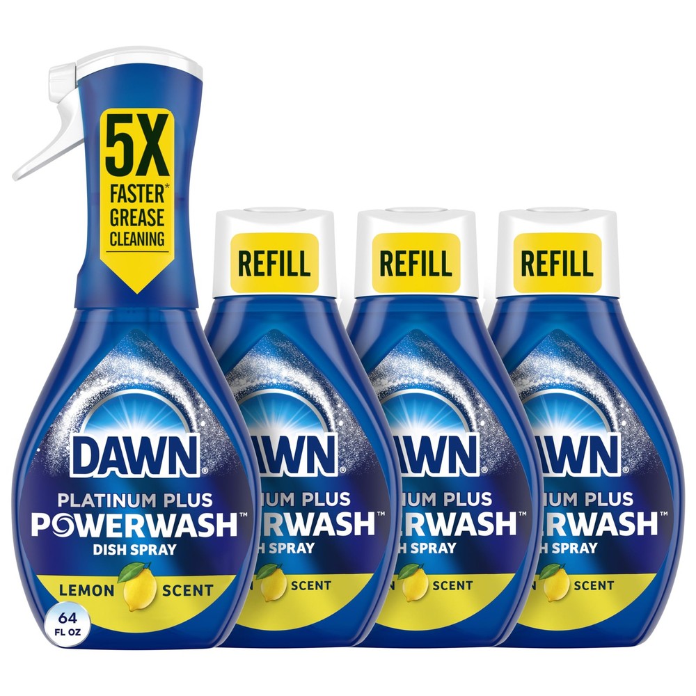Dawn Powerwash Spray, Dish Soap, Dishwashing Liquid, 16 Fl Oz (Pack of 4)