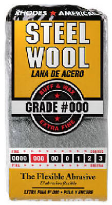 Rhodes American 10121000 Steel Wool Pads, #000 Extra Fine, 12-Pk. – Quantity 6