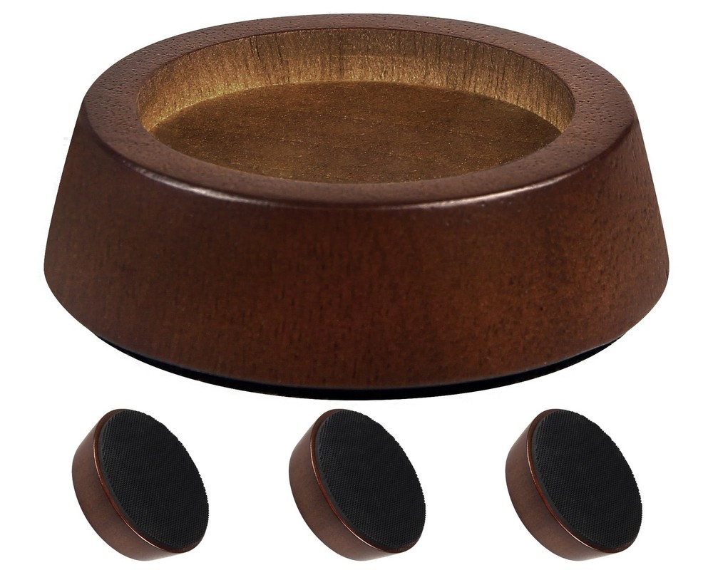 OneDream Wooden Furniture Risers Blocks – 1 inch Set of 4 1 Inches, Walnut