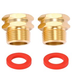 2 Pack Brass Garden Hose Adapter, 3/4″ GHT Female x NPT Male,