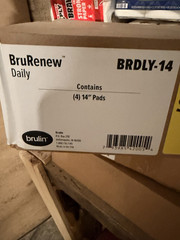 BruRenew Daily Floor Cleaning Pad BRDLY-14 14 in White Synthetic Round