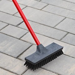 Libman Heavy Duty Floor Scrub Brush with Steel Handle Red/Black