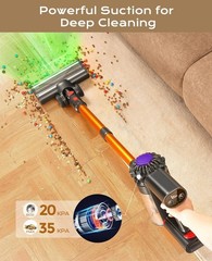 ARTSEA V15 Cordless Stick Vacuum Cleaner 6-in-1 Rechargeable, Adjustable Suction