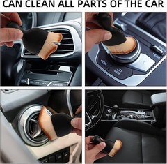 2PCS Car Interior Dust Sweeping Soft Brush, Car Detailing Brush, Scratch Fre