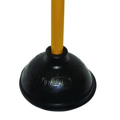 Impact Plunger, 20″ Wood Handle, 6″ dia, Black