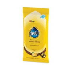 Pledge 336297PK 7″ x 10″ Cloth Wet Wipes – Lemon Scent, White (24/PK) New