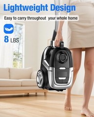 Zefiro Max 1600W Multi-Surface Bagless Canister Vacuum Cleaner 40Kpa Suction