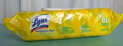 Lysol 80 Count Disinfecting Wipes | Lemon & Lime Scent | Pack of 1