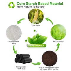 3 Gallon Compostable Trash Bags – Black Small Garbage Bag Bulk 200 Count Heav…