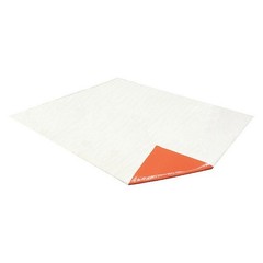 SANDEL 2425 Sorbent Pad, 21 gal, 28 in x 10 1/2 ft, Universal, Orange, White,