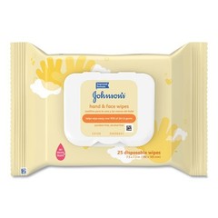 Johnson & Johnson Wipes, 1-Ply, Nonwoven Fiber, 7.3×7.5, Unscented, 25 Wipes/PK