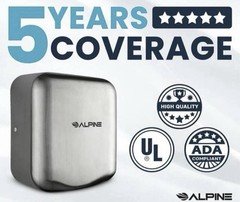 Stainless Steel Alpine Hemlock High Speed, Commercial Hand Dryer, 110/120V –