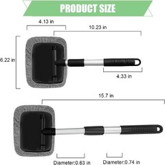 Car Windshield Cleaning Tool, Vehicle Window Cleaner with 3 Size: Rectangular