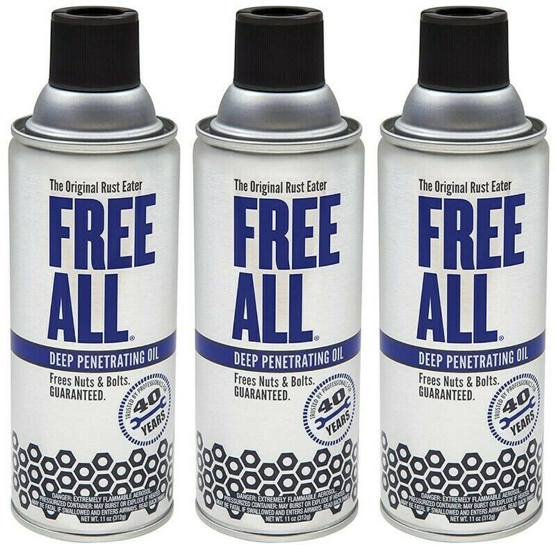 GASOILA RE12 Free All Rust Eater Deep Penetrating Oil 11oz Aerosol, 3 Pack