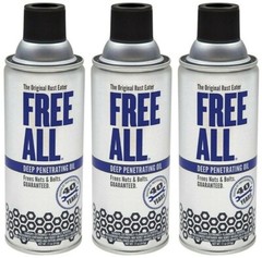 GASOILA RE12 Free All Rust Eater Deep Penetrating Oil 11oz Aerosol, 3 Pack