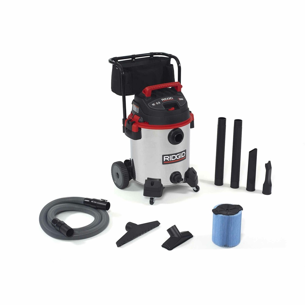 Ridgid Tool Company 50353 1610RV 16 Gal Red Stainless Steel Wet/Dry Vac