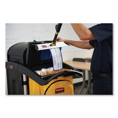 Rubbermaid Commercial 9T7500BK High-Security Healthcare Cleaning Cart – BLK New