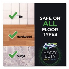 Swiffer 77197 10.3″ x 7.8″ Heavy-Duty Dry Refill Cloths – White (80/CT) New