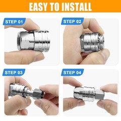 1/4Inch Pressure Washer Quick Connect Fittings,Stainless Steel 8 Pack