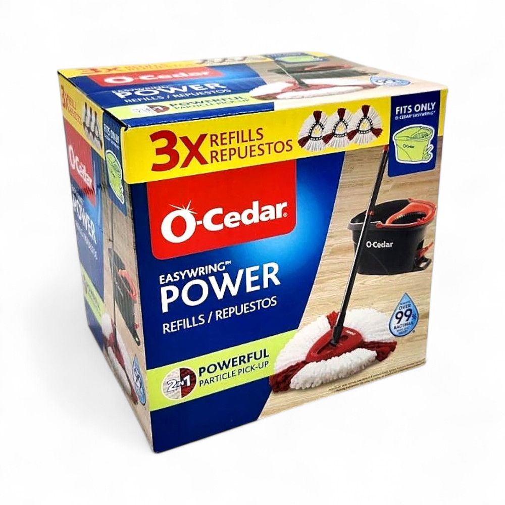 O-Cedar EasyWring Power Mop Head Refills 3-Pack