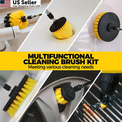 Holikme 30Pack Drill Brush Attachments Set,Scrub Pads & 30pack, Yellow
