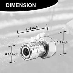 Raincovo Garden Hose to Pressure Washer Adapter, 3/4” 0.625 inches, Silvery