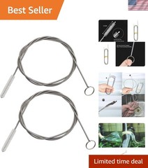 2 Pack 60 Inch Flexible Tube Cleaning Brush Stainless Steel Long Cleaner